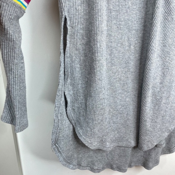 We The Free People Top S Feeling Magical Ribbed Oversized Crochet Rainbow Pride - Picture 6 of 12